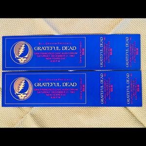 Scarce, GRATEFUL DEAD “New Years Eve” Concert Tickets - December 31, 1983.